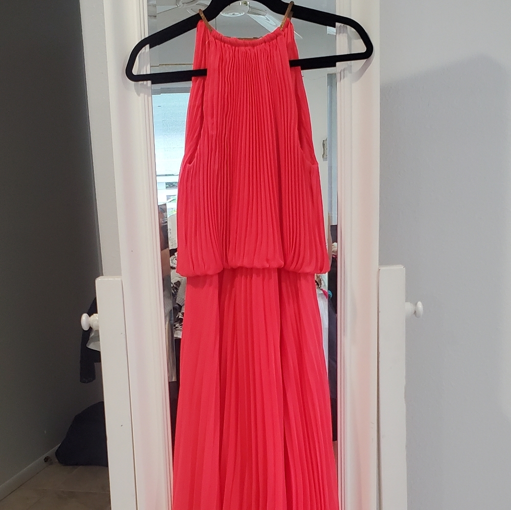 Xscape Salmon Cocktail Dress